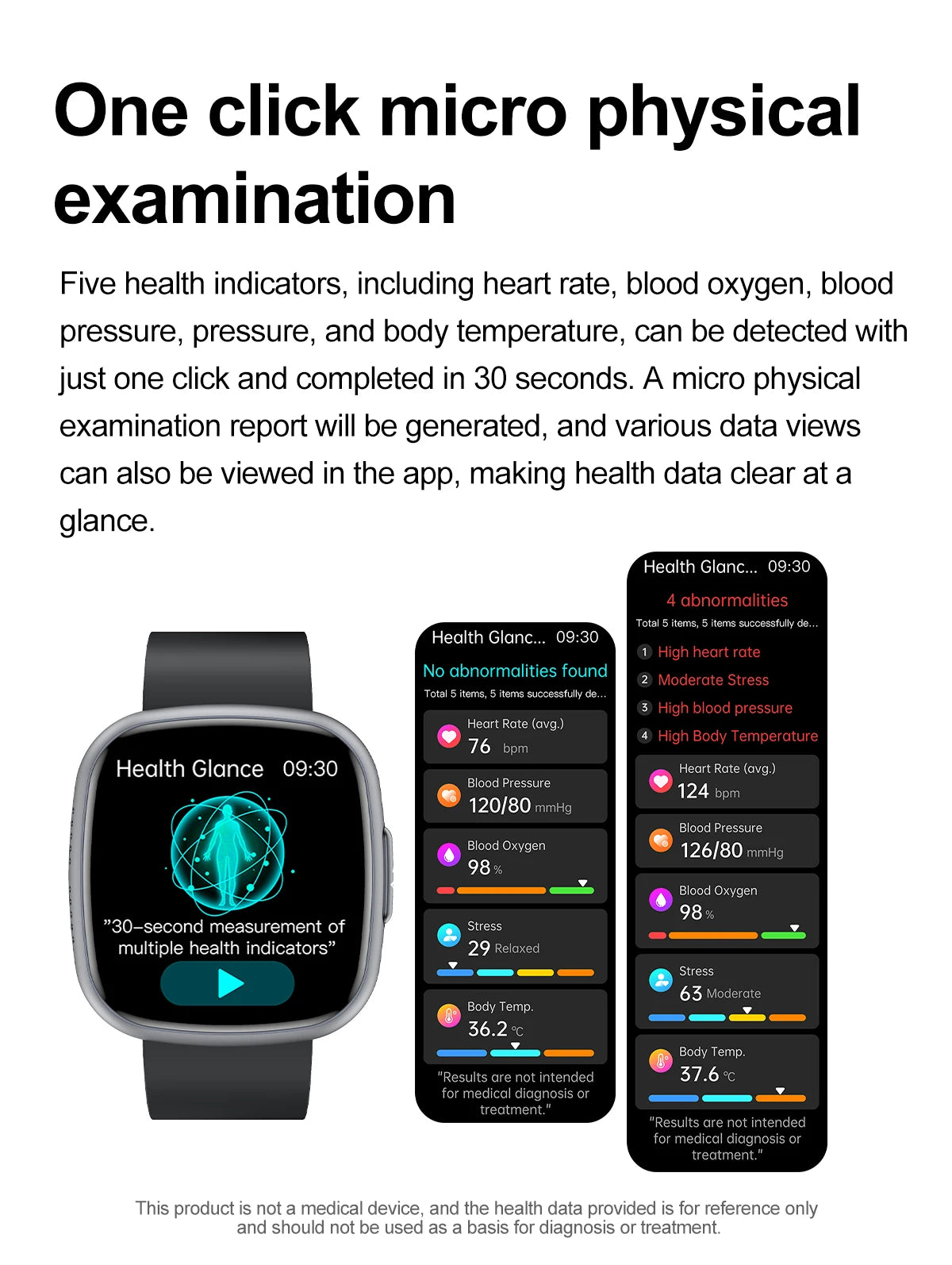 ECG Blood Pressure Health Smart Watch