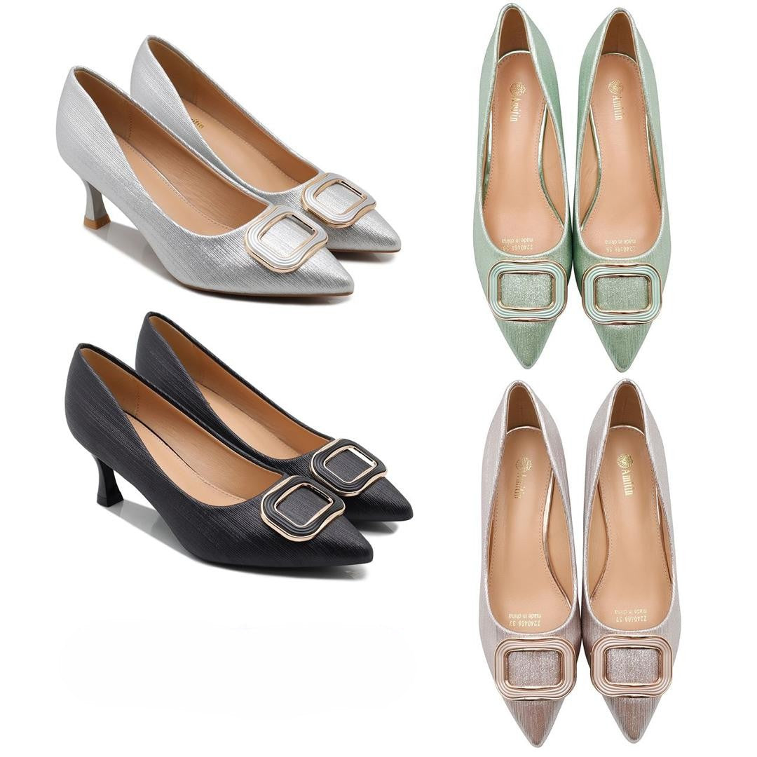 Amitin Shiny Full Shoe Heels