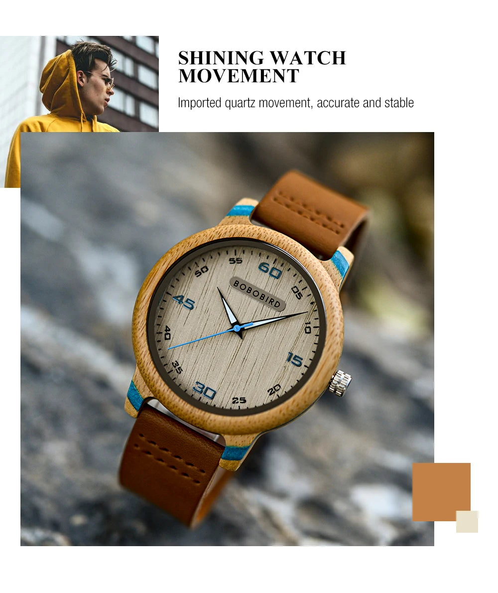 BOBO BIRD Wooden Simple Watch
