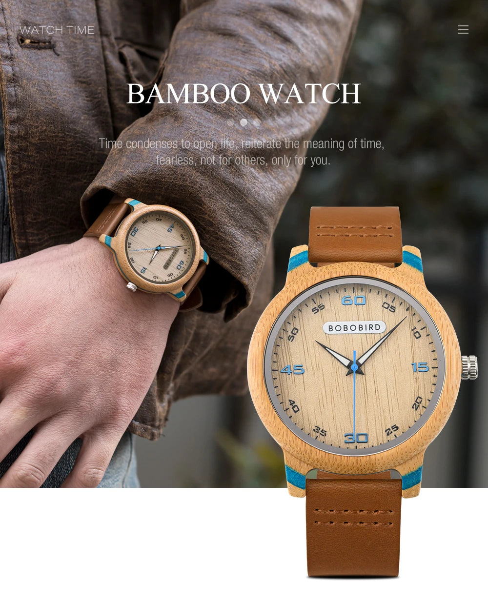 BOBO BIRD Wooden Simple Watch