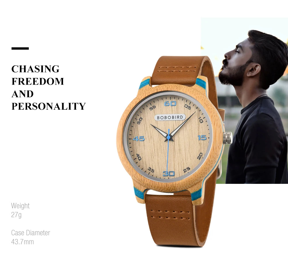 BOBO BIRD Wooden Simple Watch