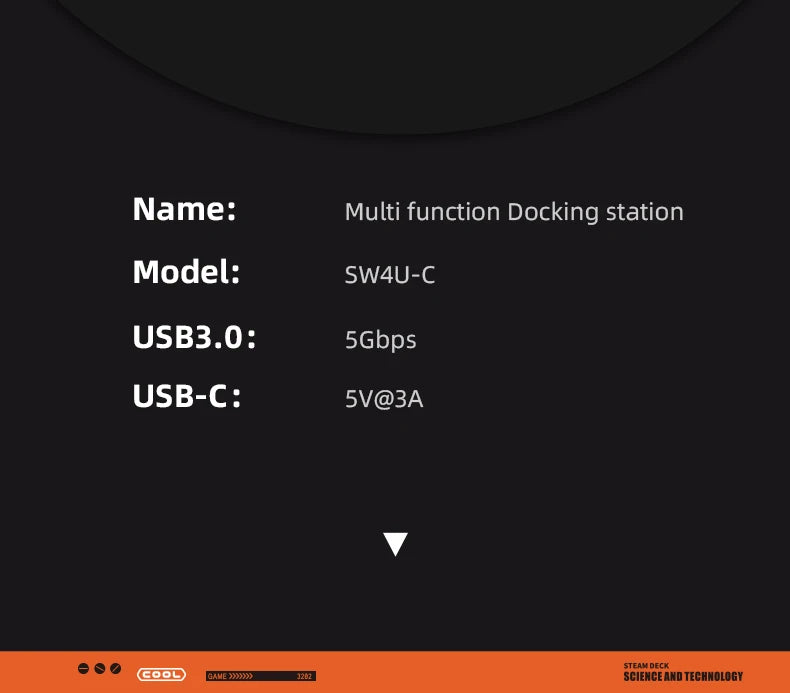 5 IN 1 Transparent USB C HUB USB Splitter