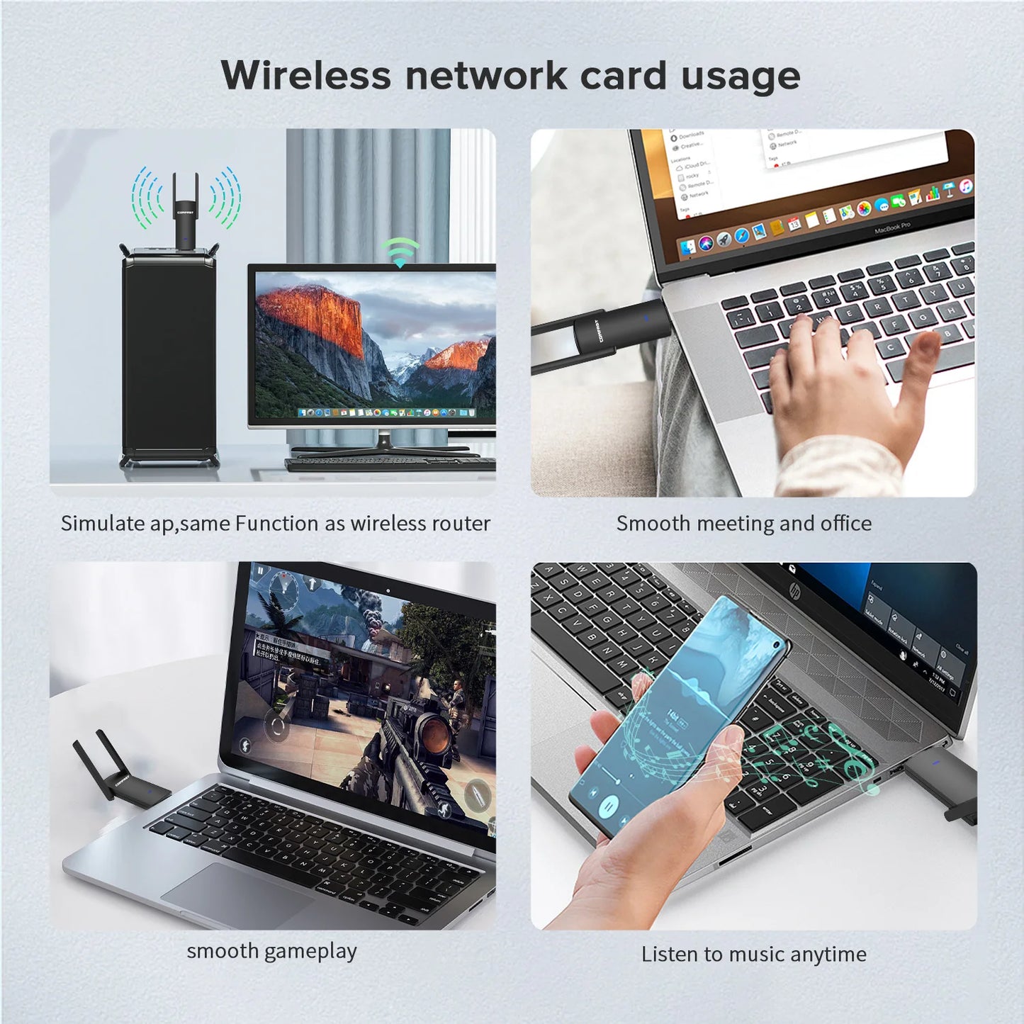 COMFAST 1300Mbps USB Wifi Adapter