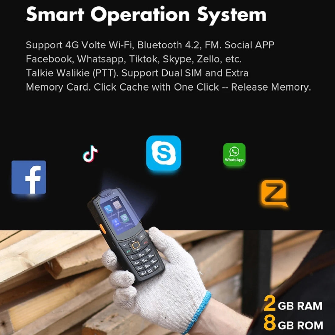AGM M7 2+16G Volte Android Feature Phone