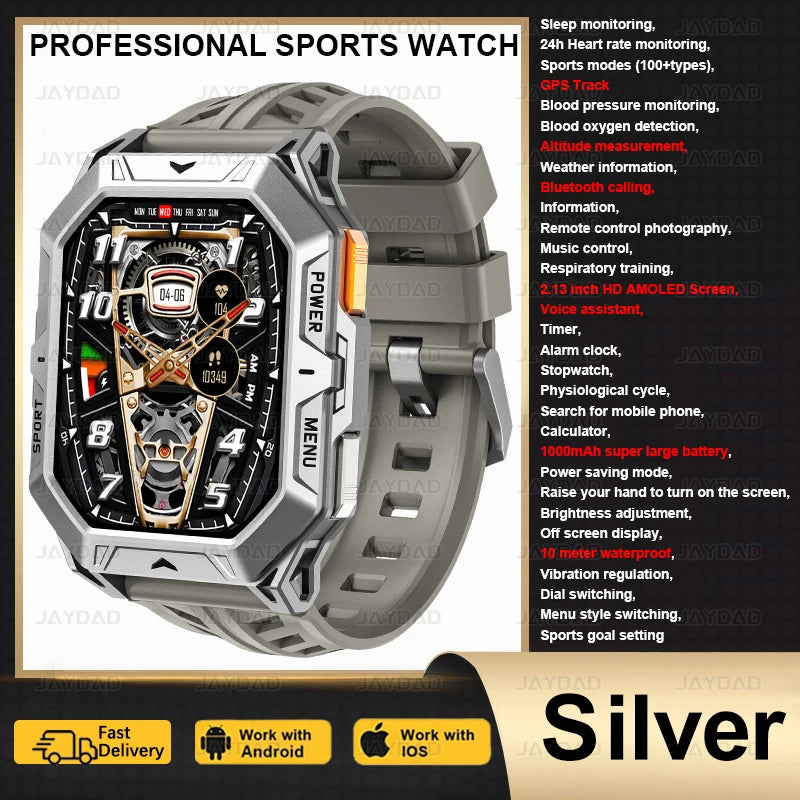 AMOLED Screen Men's Smartwatch