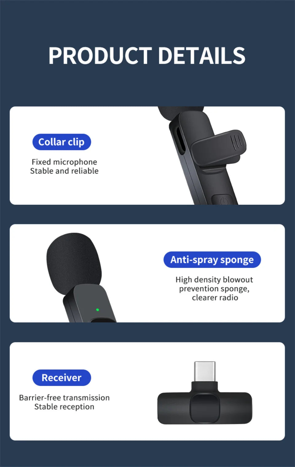Lavalier Bluetooth Microphone