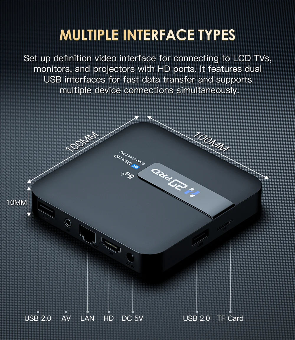 H20PRO Smart Android 10 TV Box