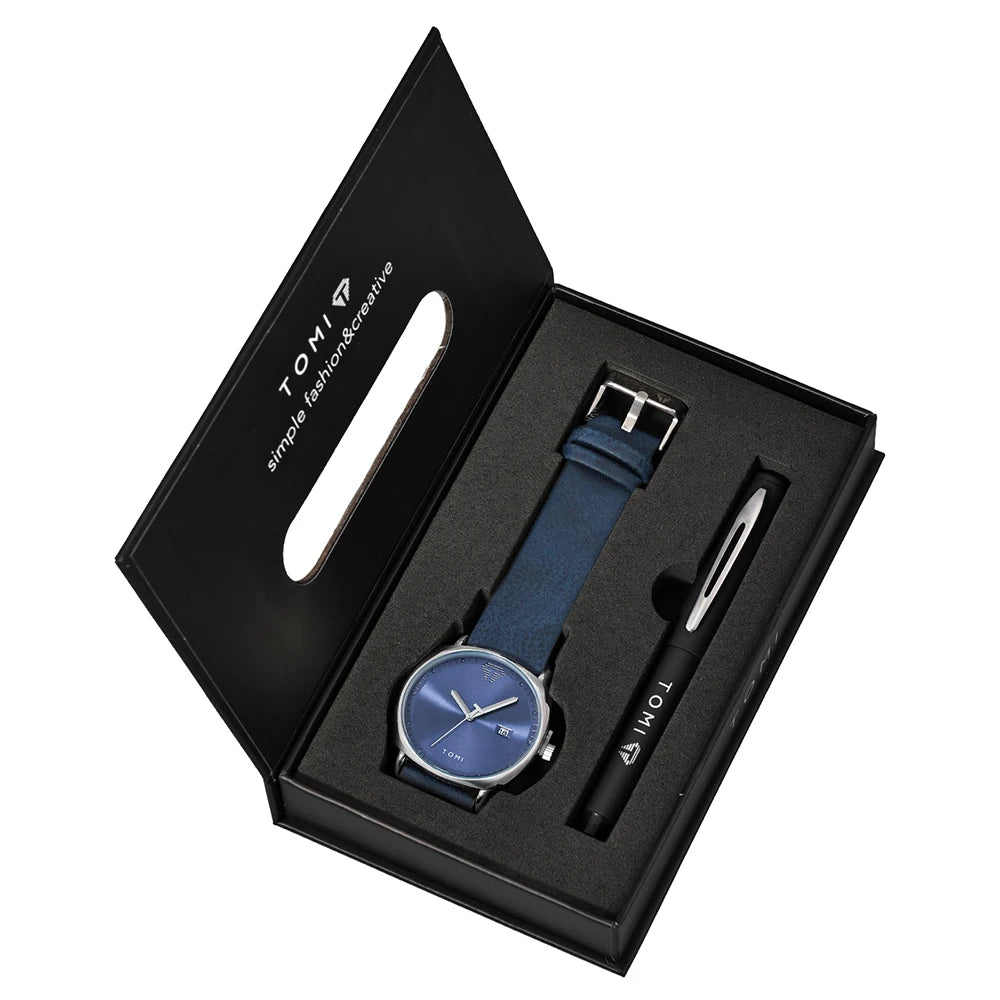 TOMI New 2PCS Luxury Business Men Watch