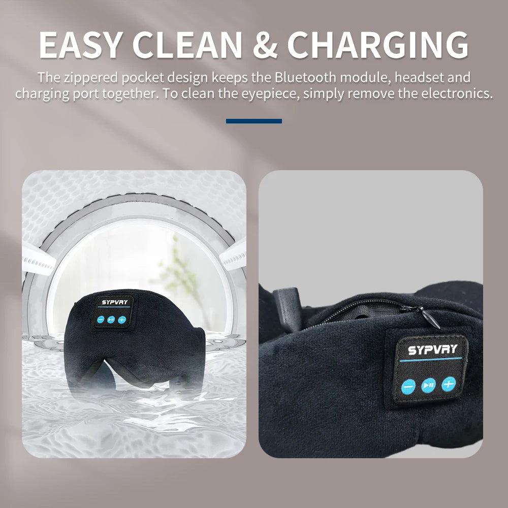 Bluetooth Headband Eye Mask with Earplugs