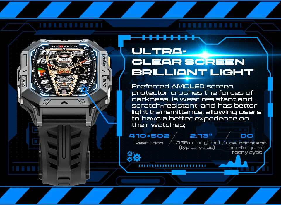 AMOLED Screen Men's Smartwatch