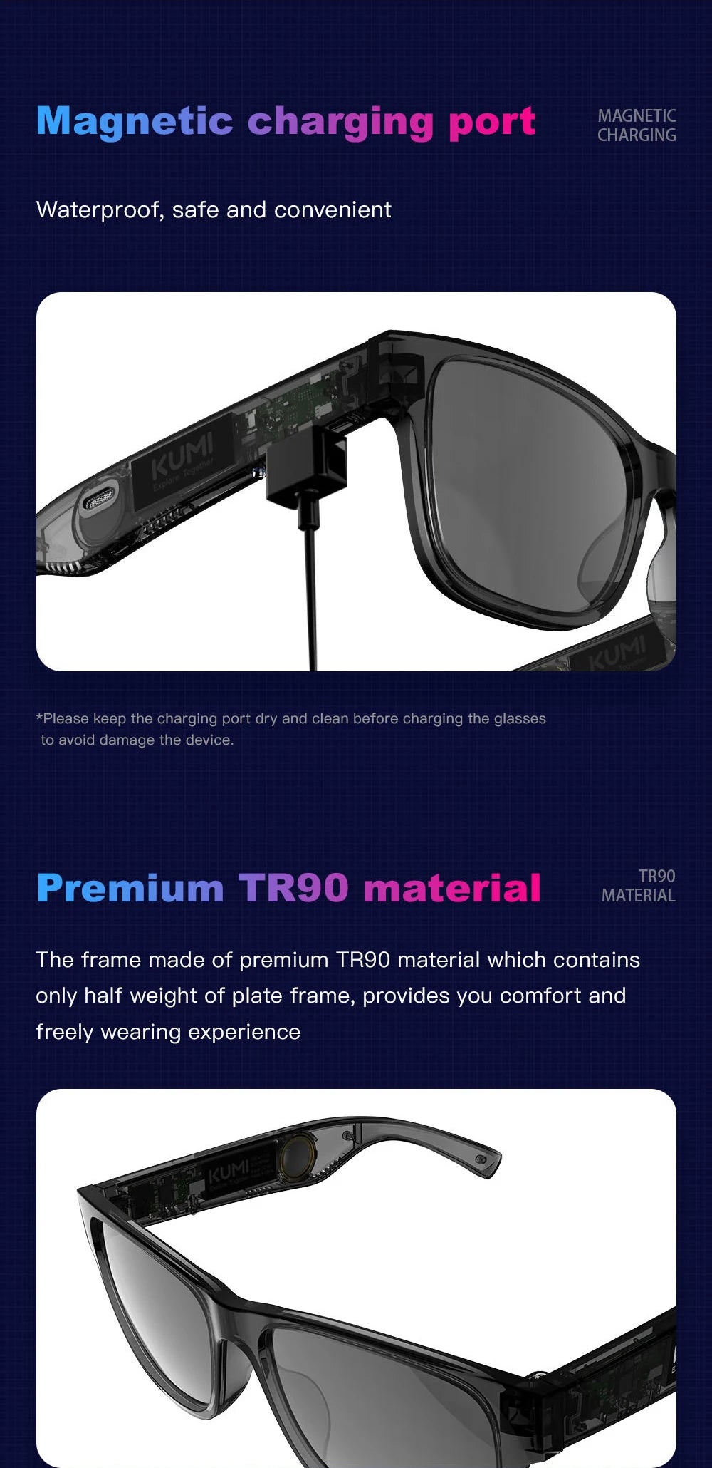 KUMI Meta V1 Smart Glasses
