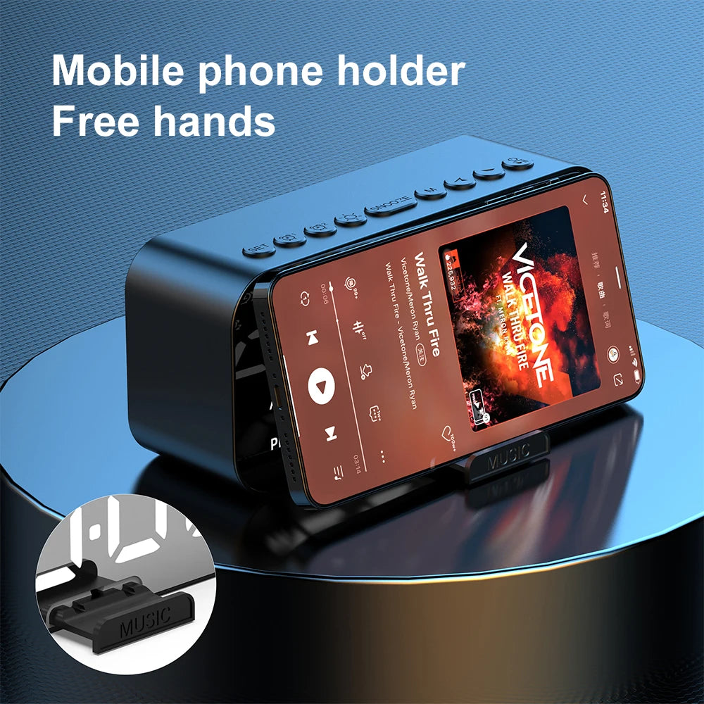 Bluetooth Speaker FM Radio With Alarm Clock