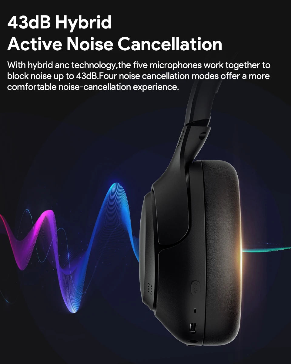 QCY H3 ANC Wireless Headphones Bluetooth
