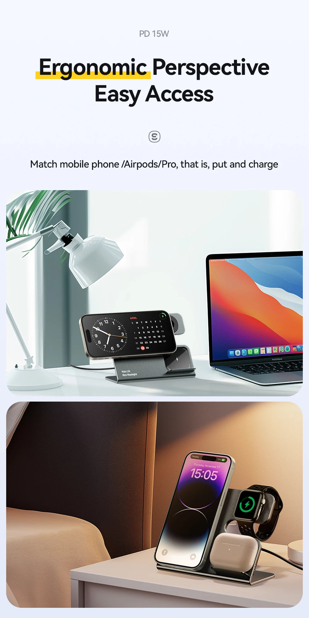 Essager 3 in 1 Magnetic Wireless Charger