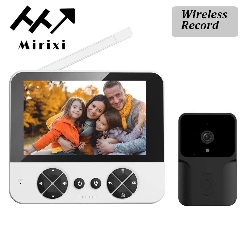 Mirixi Wireless 4.3 Inch IPS Video Doorbell with Camera