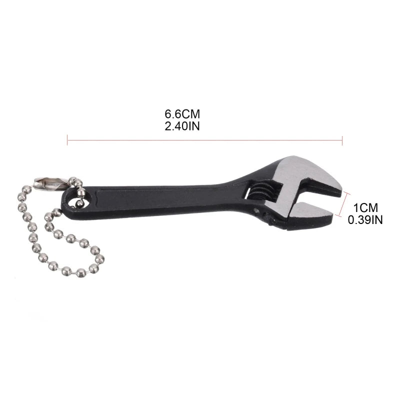 Mini Size 2.5" 2.5 inch Adjustable Spanner Nut Wrench Tool Jaw Capacity 0~10mm Portable Hand Manual Repair Tool Black