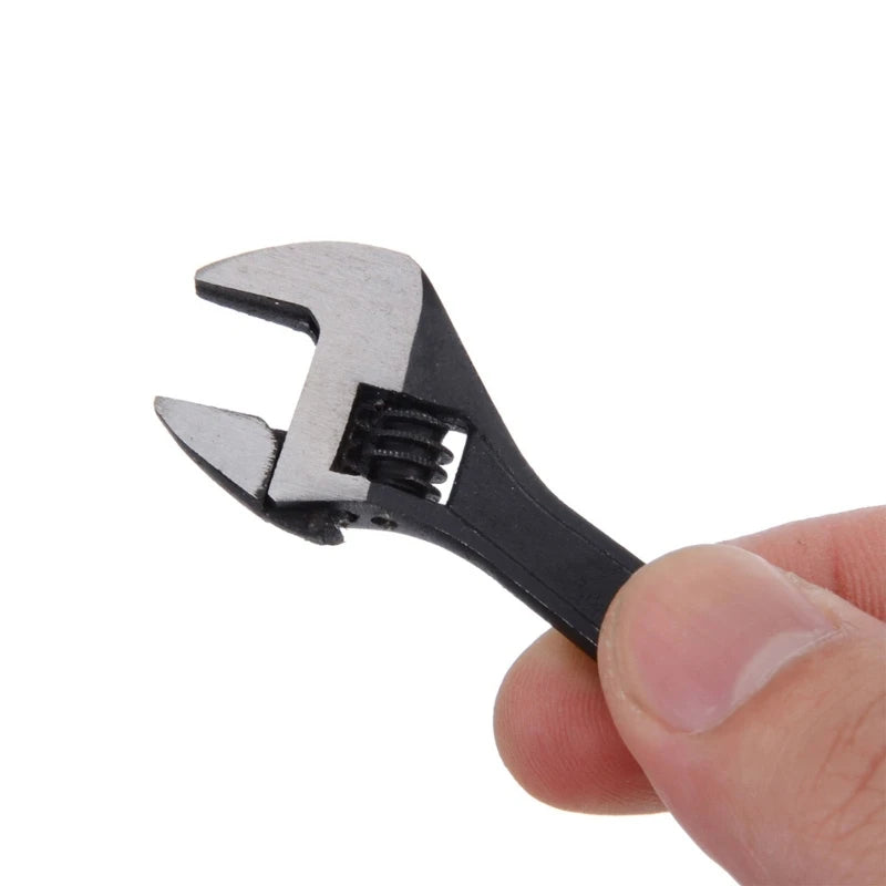 Mini Size 2.5" 2.5 inch Adjustable Spanner Nut Wrench Tool Jaw Capacity 0~10mm Portable Hand Manual Repair Tool Black
