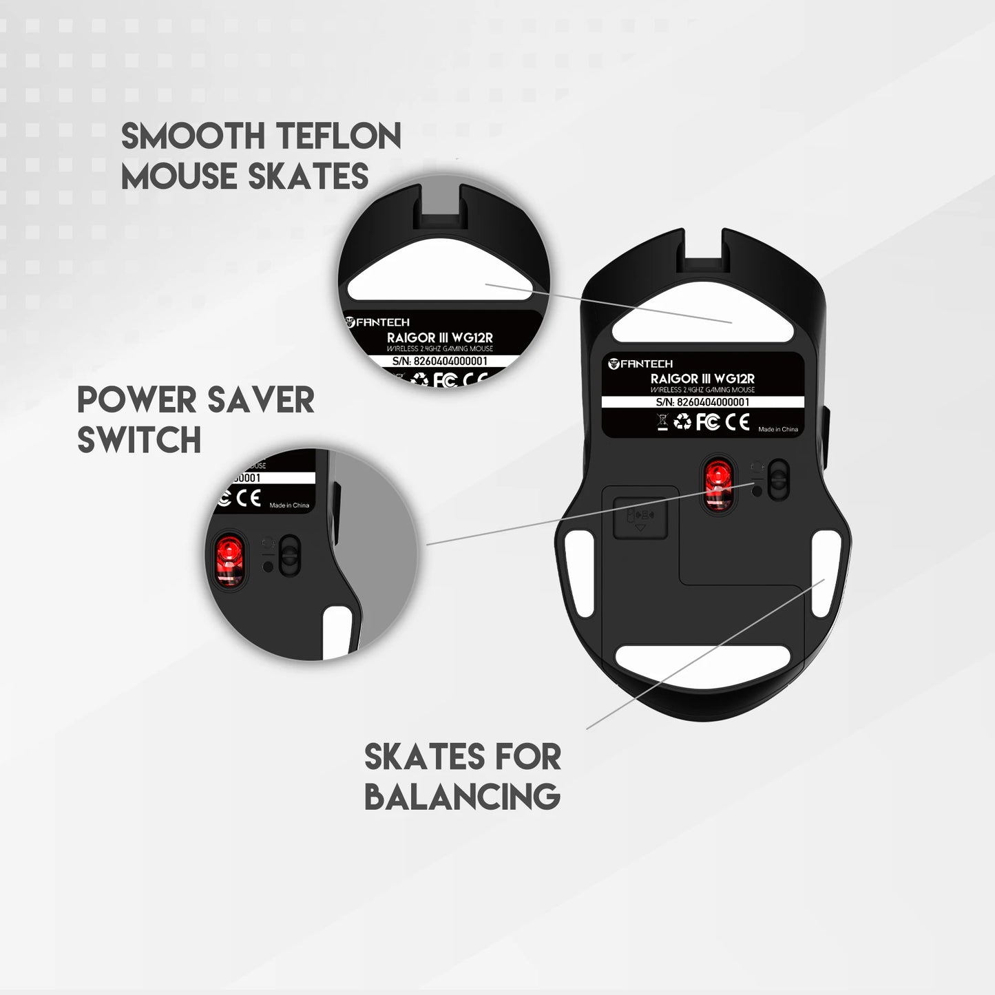 FANTECH RAIGOR III WG12R Wireless Mouse