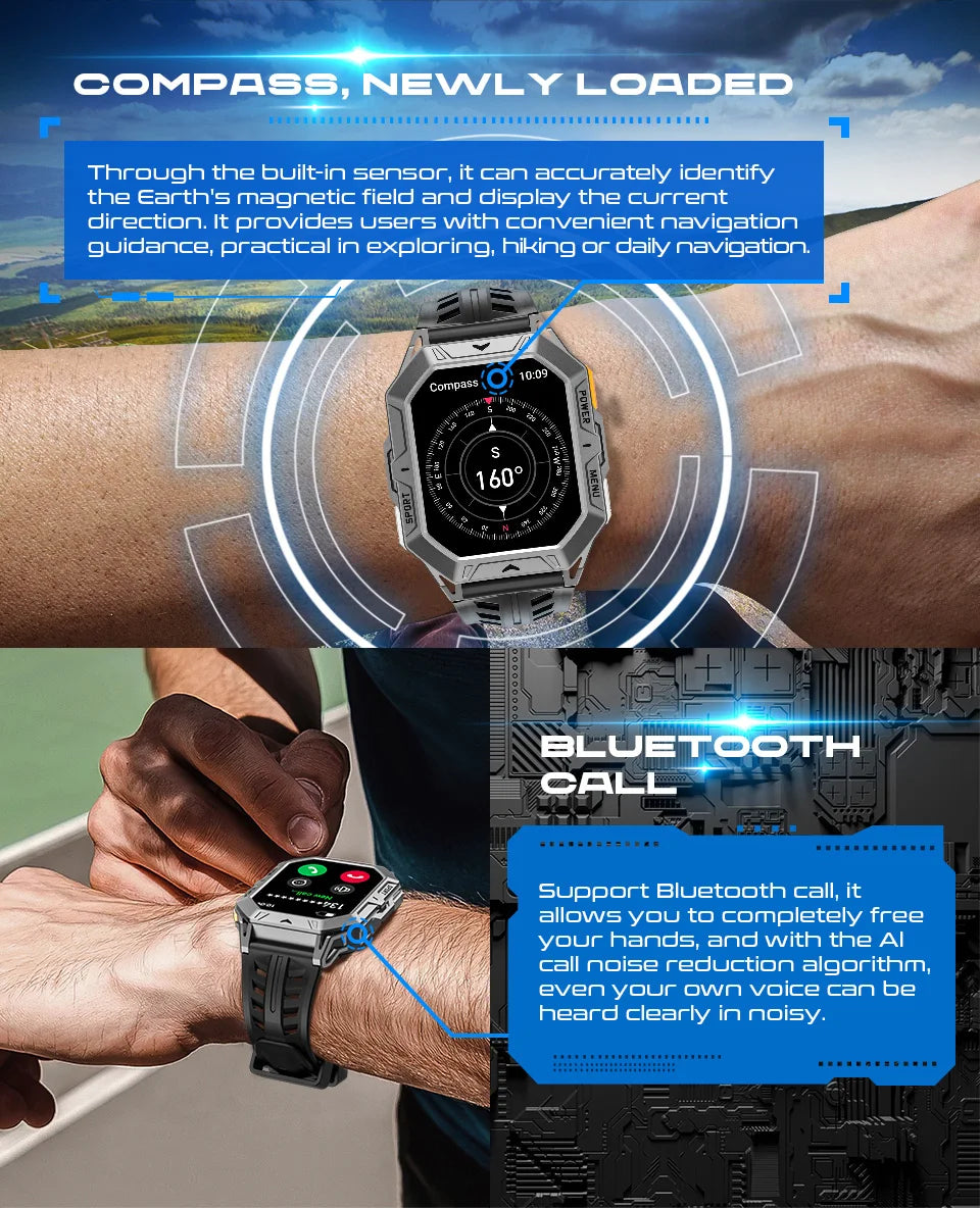 AMOLED Screen Men's Smartwatch