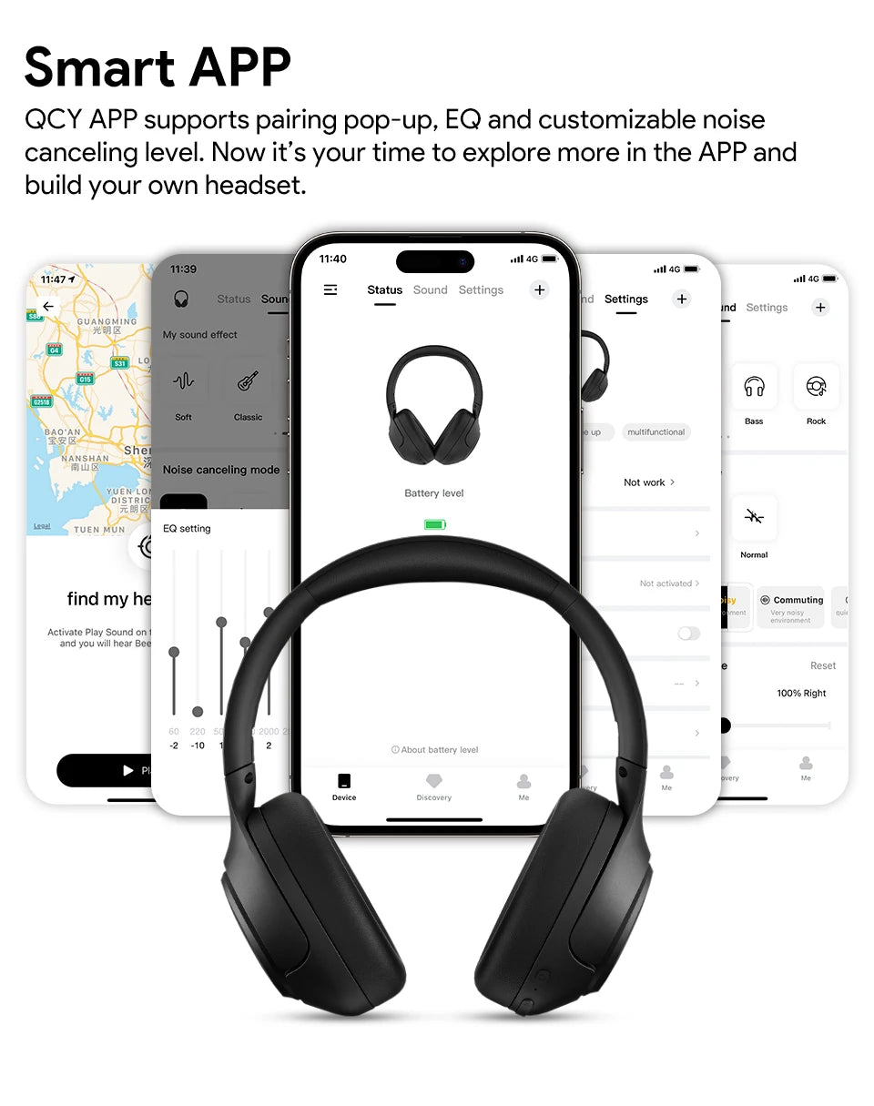 QCY H3 ANC Wireless Headphones Bluetooth