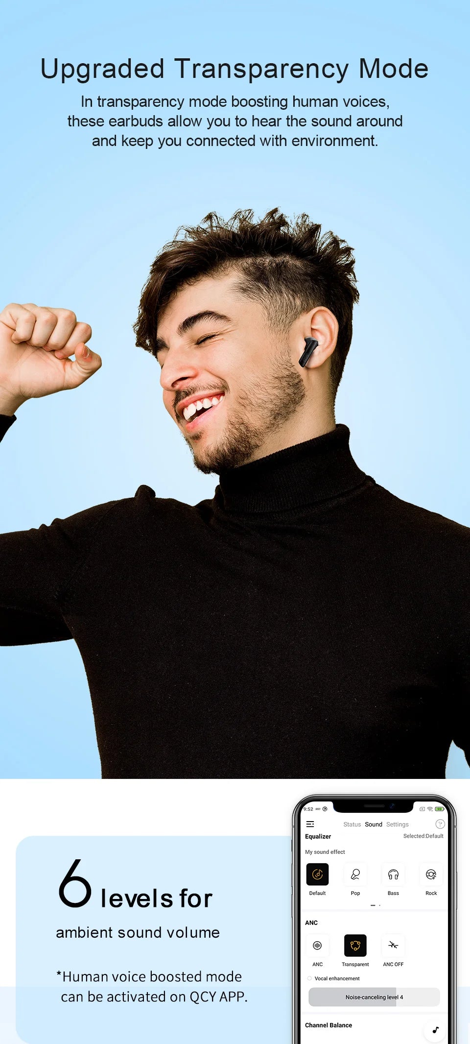 QCY HT05 ANC Wireless Earphone