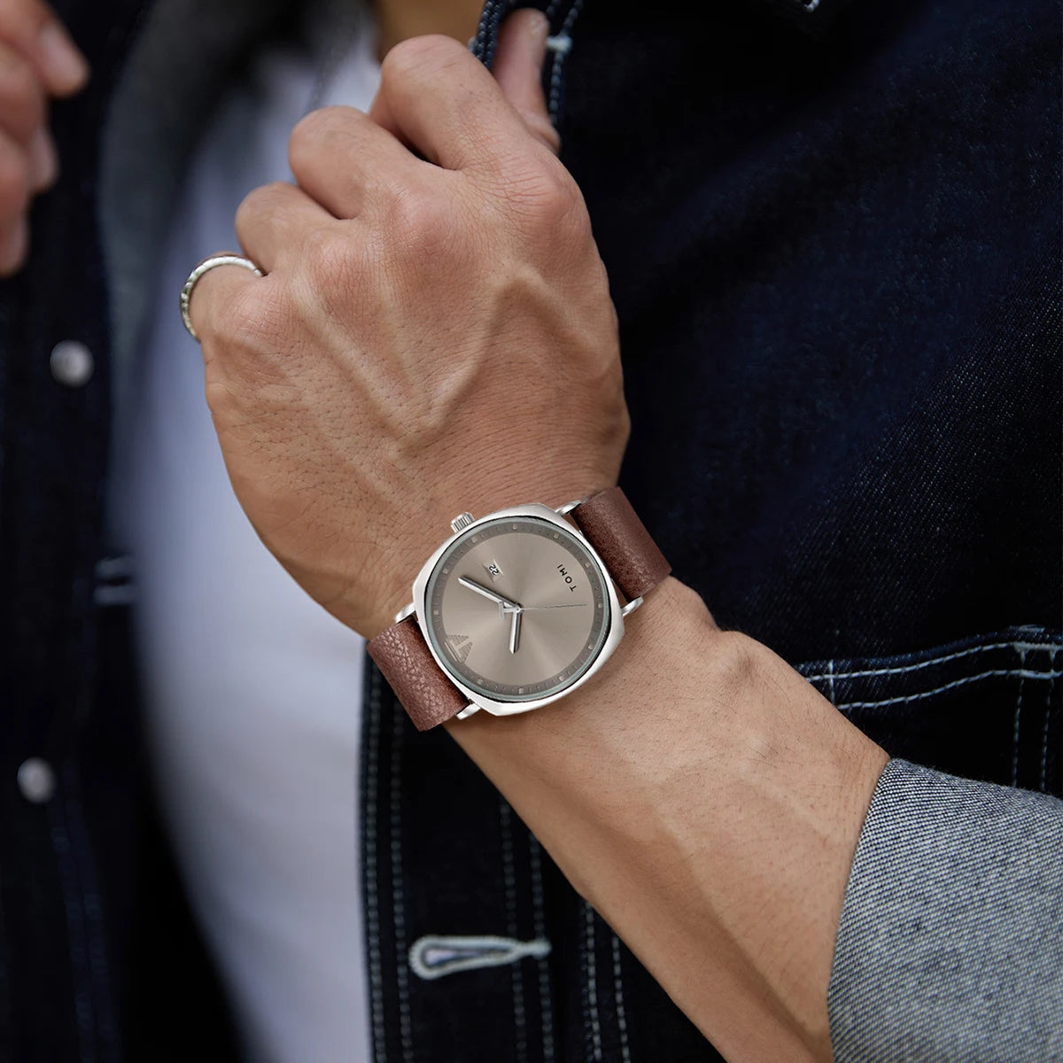 TOMI New 2PCS Luxury Business Men Watch