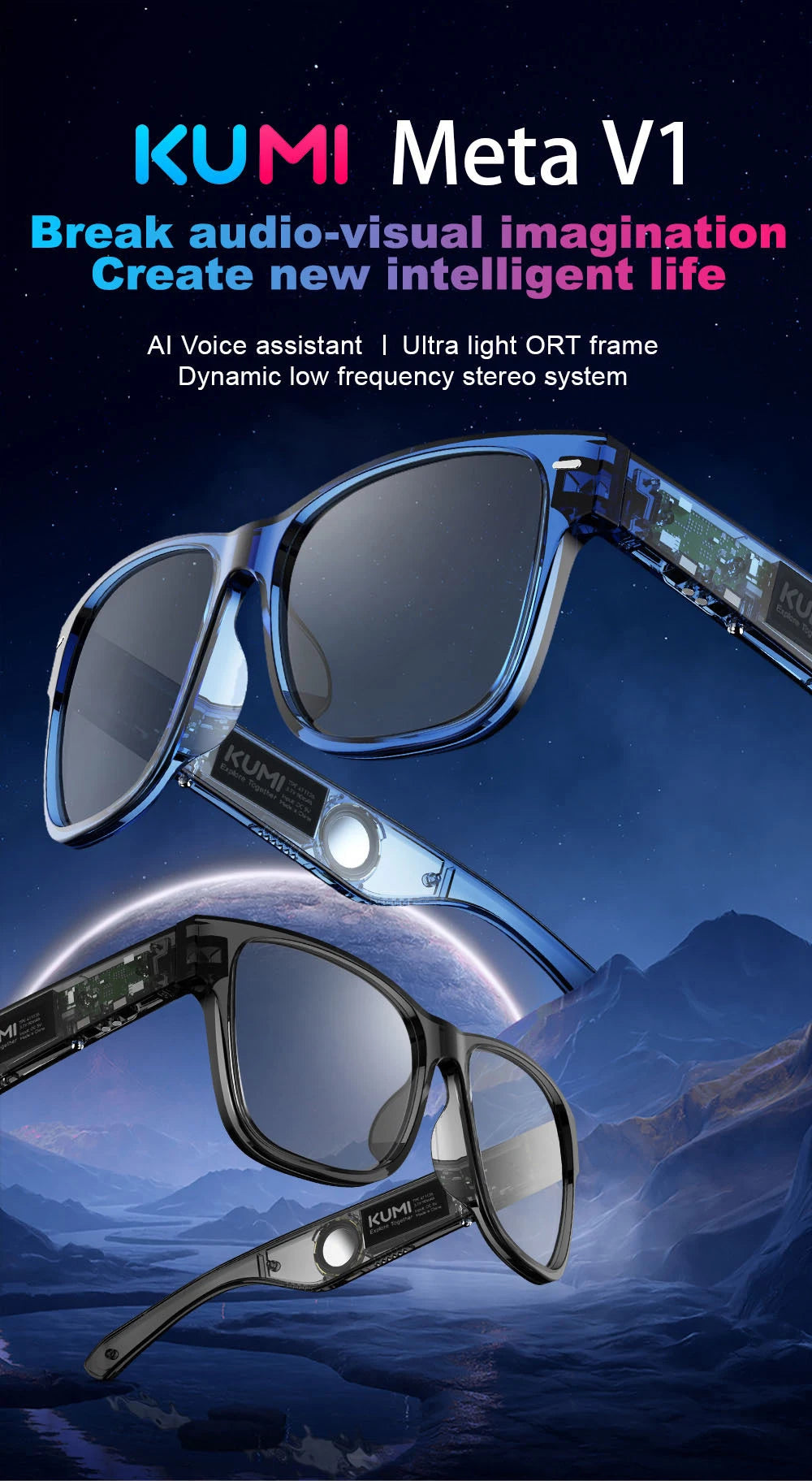 KUMI Meta V1 Smart Glasses