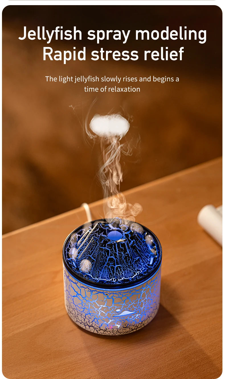 Volcanic Lava Jellyfish Aromatherapy Flask