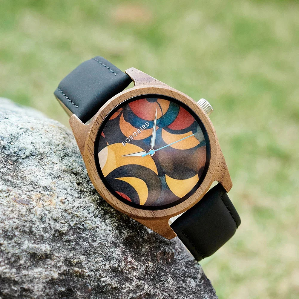 BOBOBIRD Wooden Quartz Watch for Men