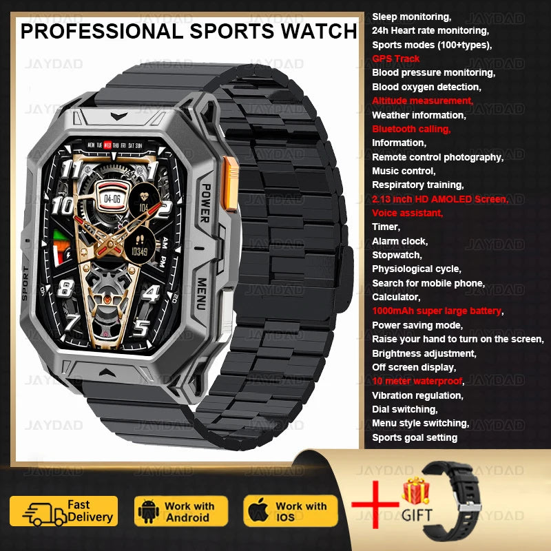 AMOLED Screen Men's Smartwatch