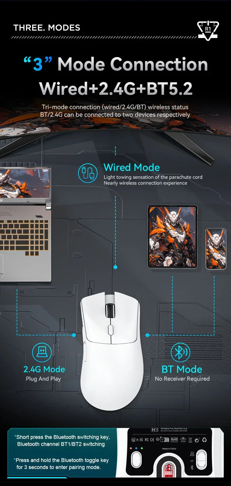 Attack Shark R1 Wireless Gamer Mouse