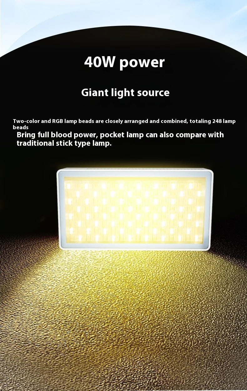 Portable 40W RGB Fill Light Photography