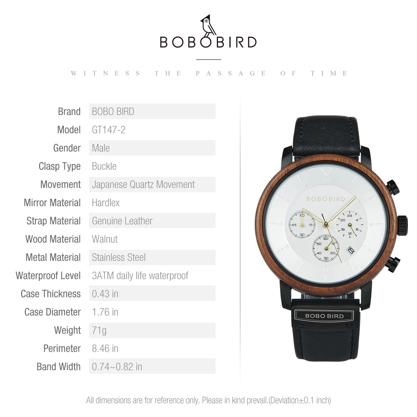 BOBO BIRD Men's Watch