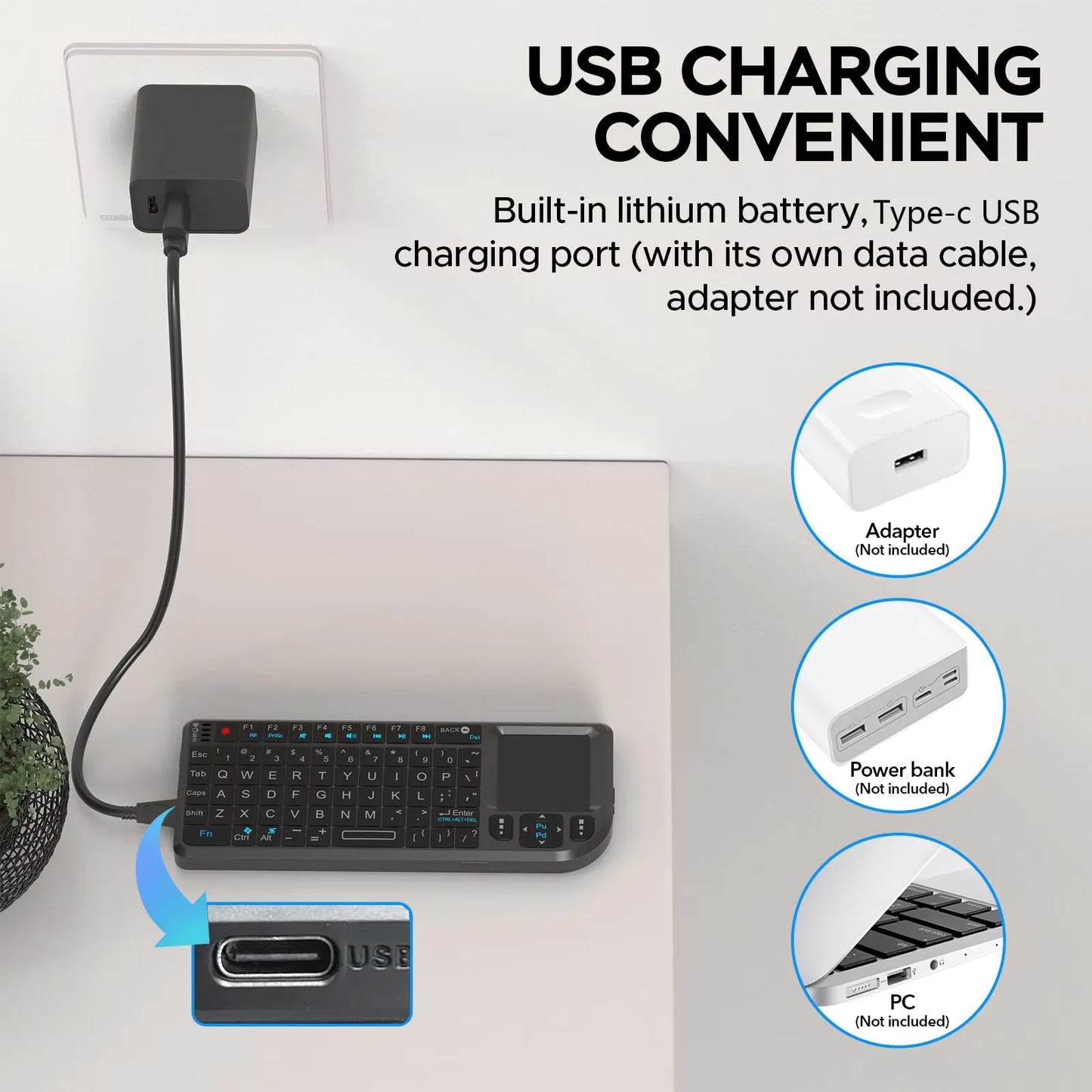 A8 Mini Wireless Keyboard/Touchpad