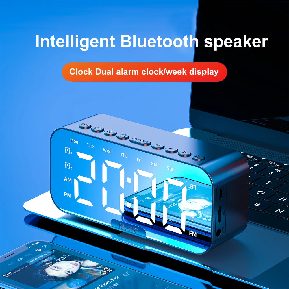 Bluetooth Speaker FM Radio With Alarm Clock