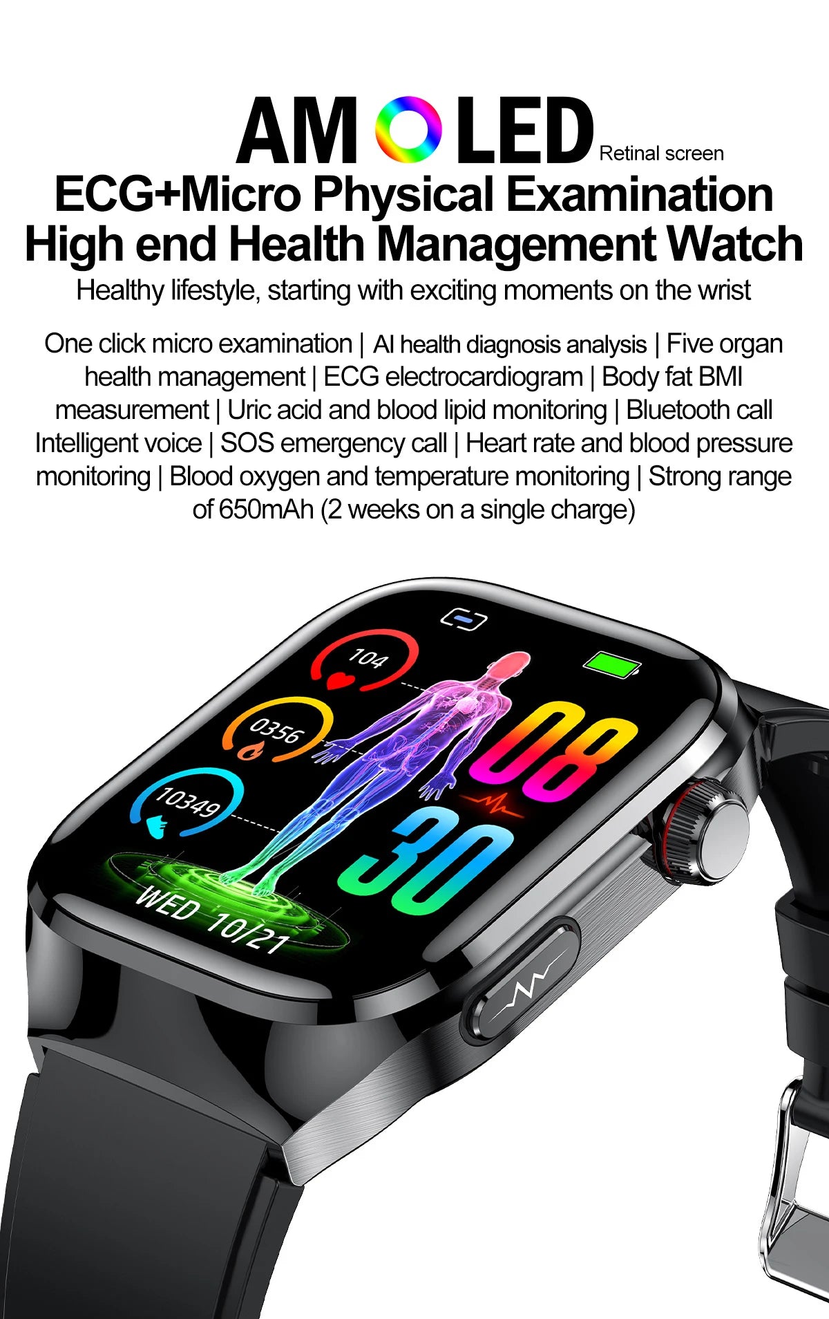 Uric Acid Body Fat Smartwatch