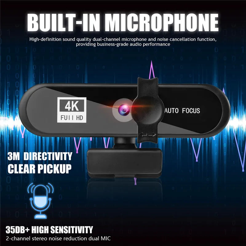 8K 4K Autofocus Webcam