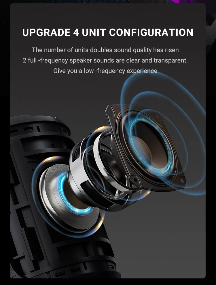 40W Portable Bluetooth Speaker 360 Degree