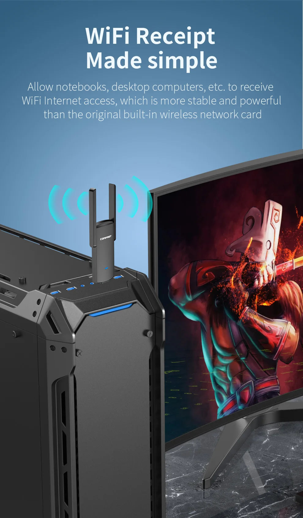COMFAST 1300Mbps USB Wifi Adapter