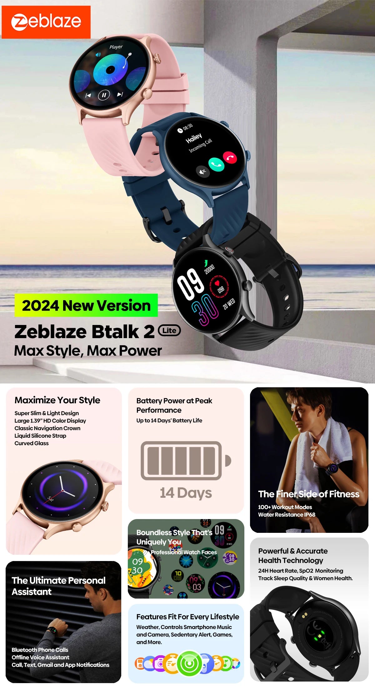 Zeblaze Btalk 2 Lite Smartwatch