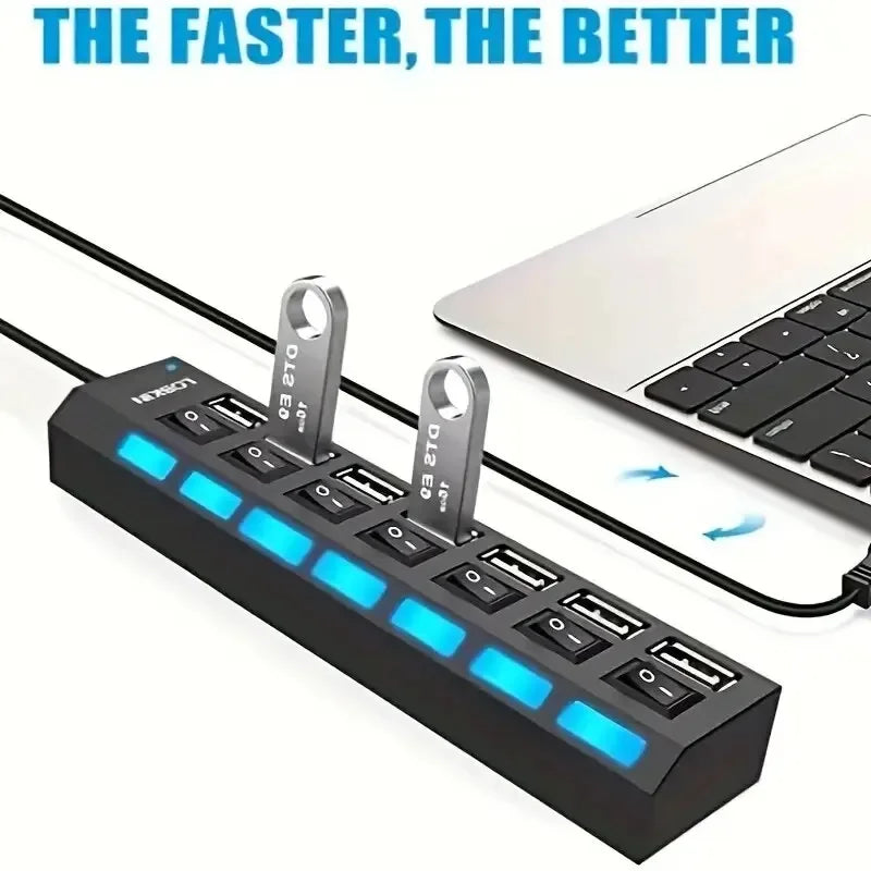 High Speed 4/7 Ports USB HUB 2.0 Adapter