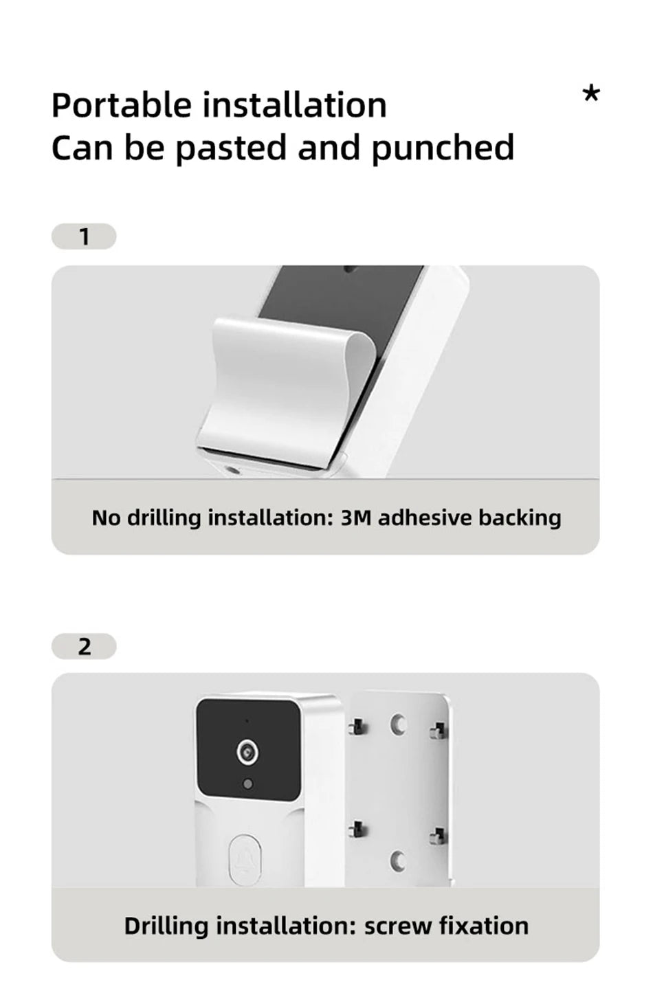 Mirixi Wireless 4.3 Inch IPS Video Doorbell with Camera