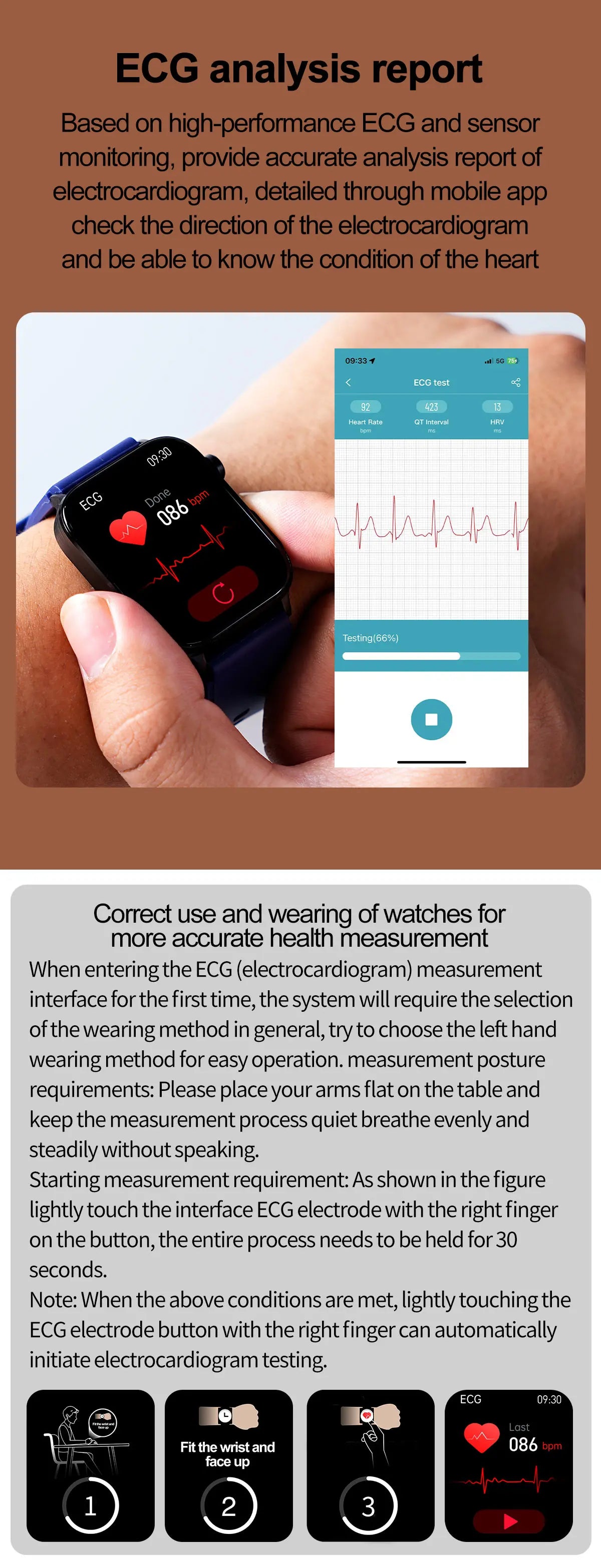 ECG+PPG Smart Watch