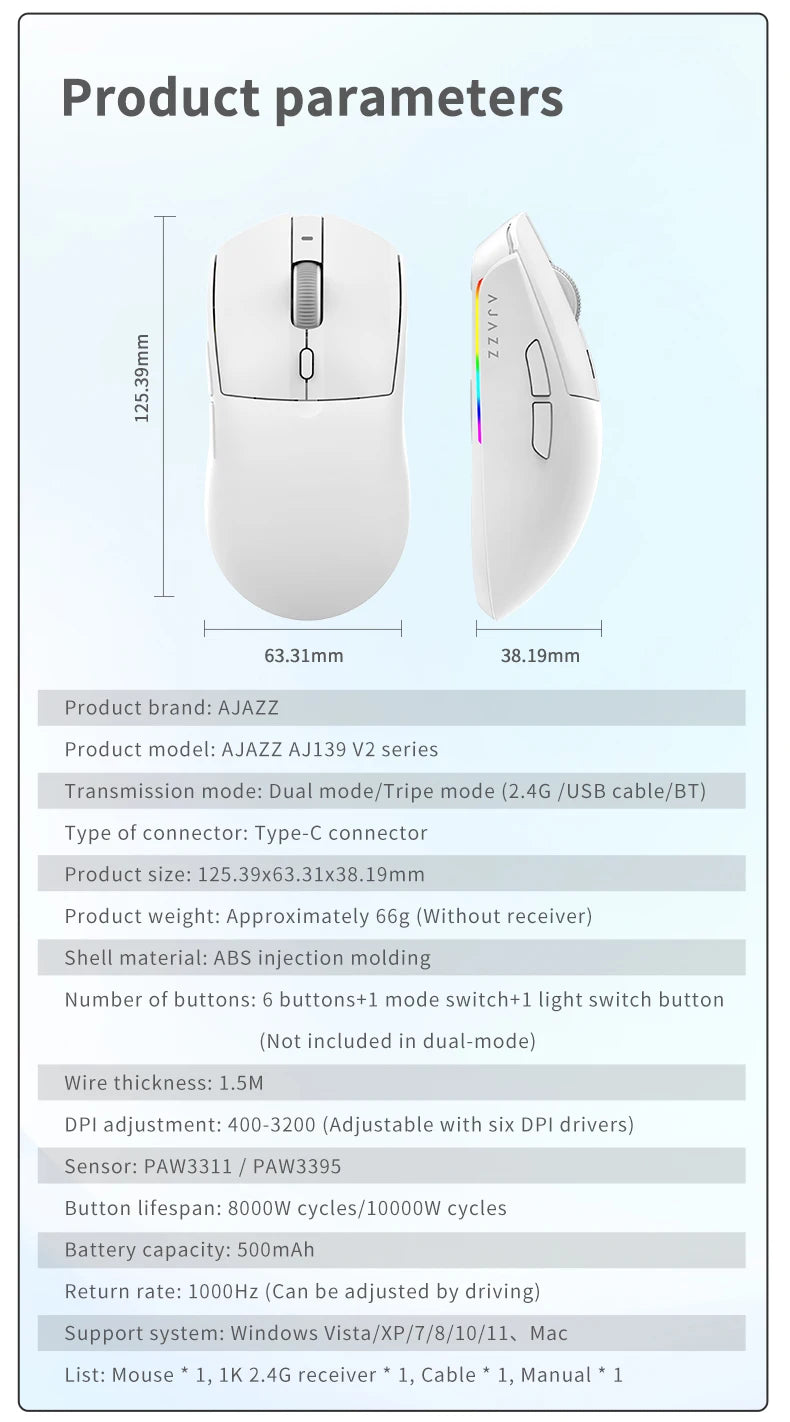 AJ139 V2-MC Wireless Mouse