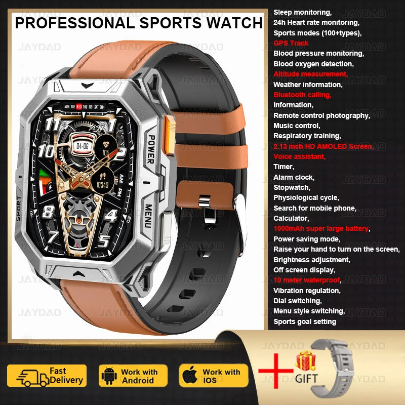 AMOLED Screen Men's Smartwatch