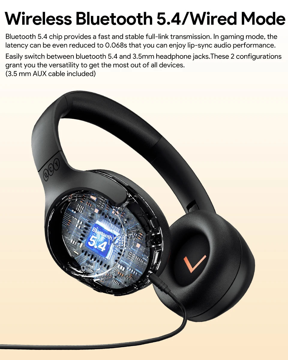 QCY H3 ANC Wireless Headphones Bluetooth