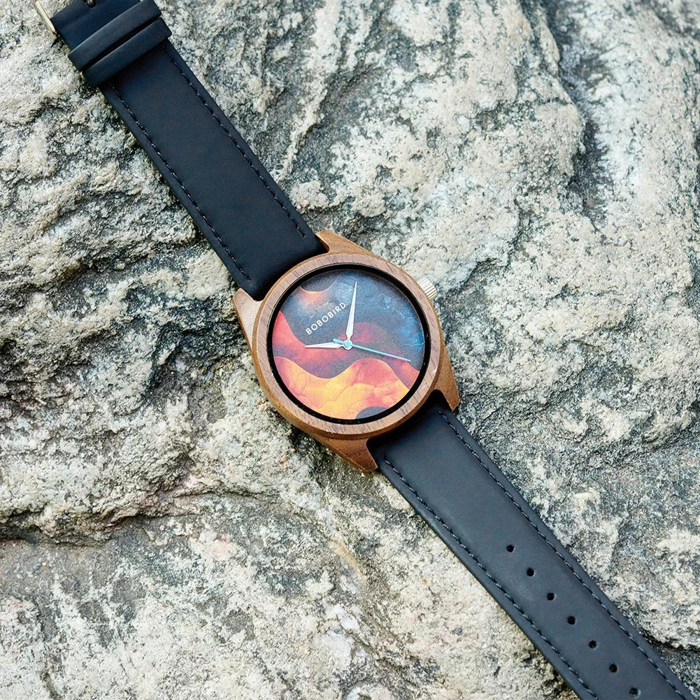 BOBOBIRD Wooden Quartz Watch for Men