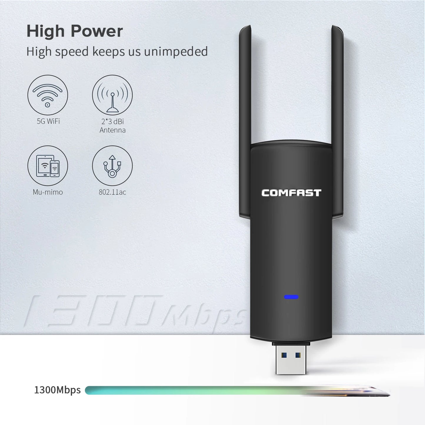 COMFAST 1300Mbps USB Wifi Adapter