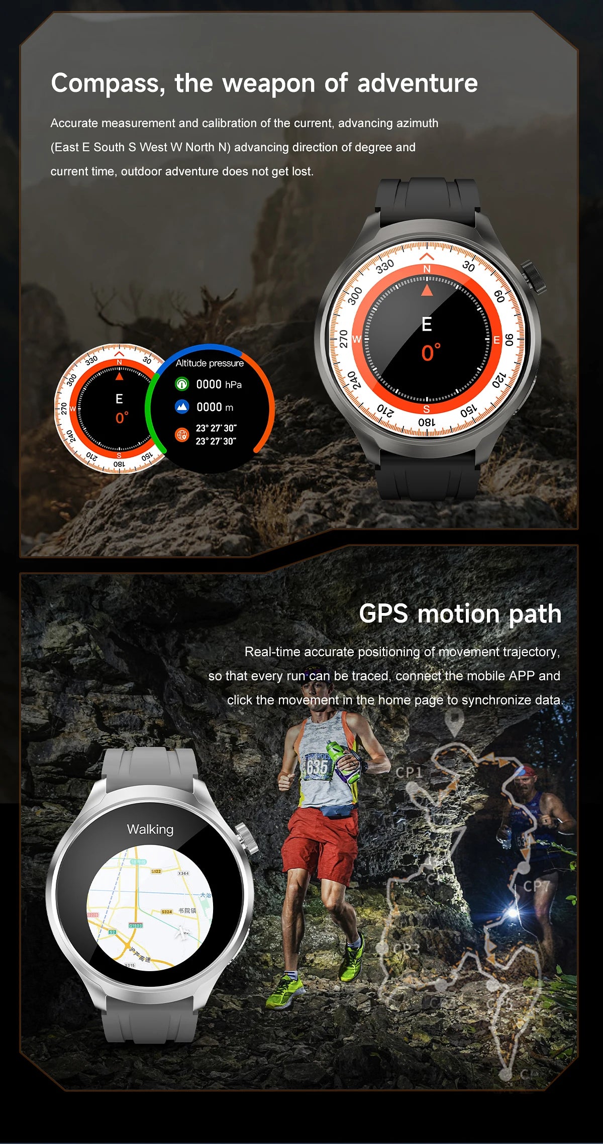 GPS Outdoor fitness NFC Smart Watch