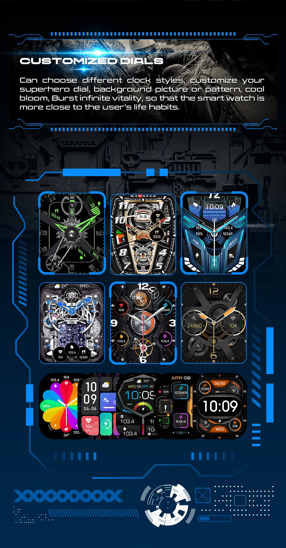 AMOLED Screen Men's Smartwatch